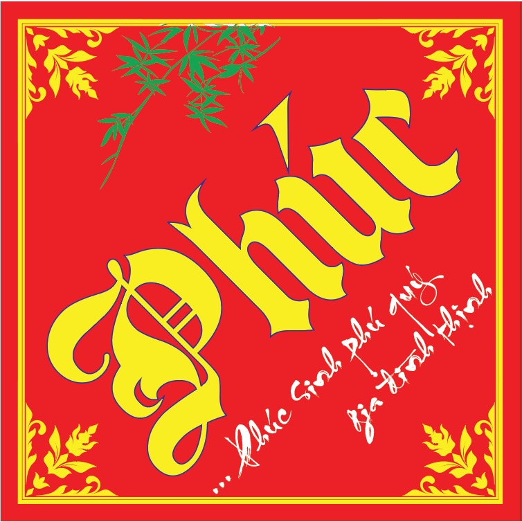 Tem tết dán hộp đựng, túi đựng 15 tem