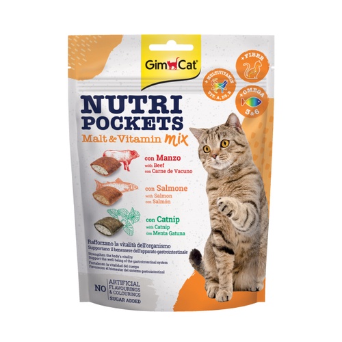 [Chính hãng] Snack có nhân cho mèo - GimCat Nutri Pockets Malt-Vitamin 150g