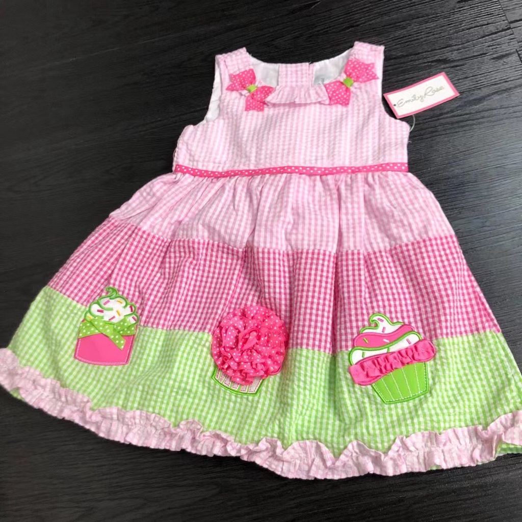 Váy gile nhiều màu họa tiết mùa hè cho bé gái