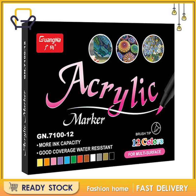 Set 12/ 24/ 36 bút đánh dấu Acrylic đa dụng chất lượng cao