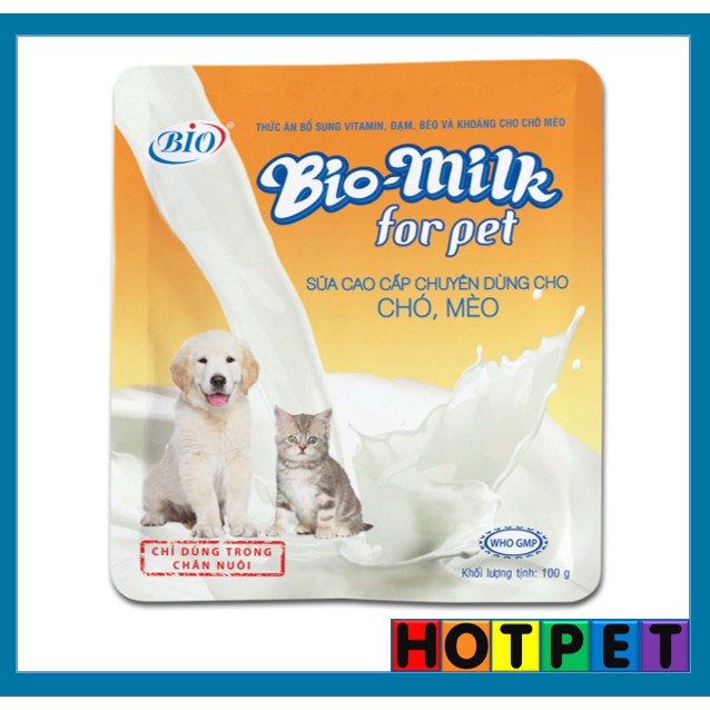 Sữa Bột Cao Cấp Dùng Cho Chó Mèo BIO MILK 100g