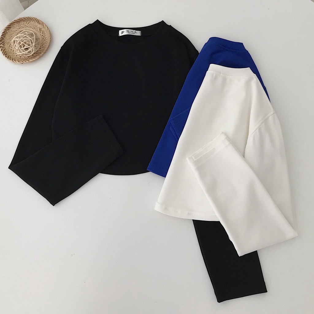 Áo Croptop Nữ Tay Dài OXEN JEM CLOSET chất bo gân nhiều màu 10408