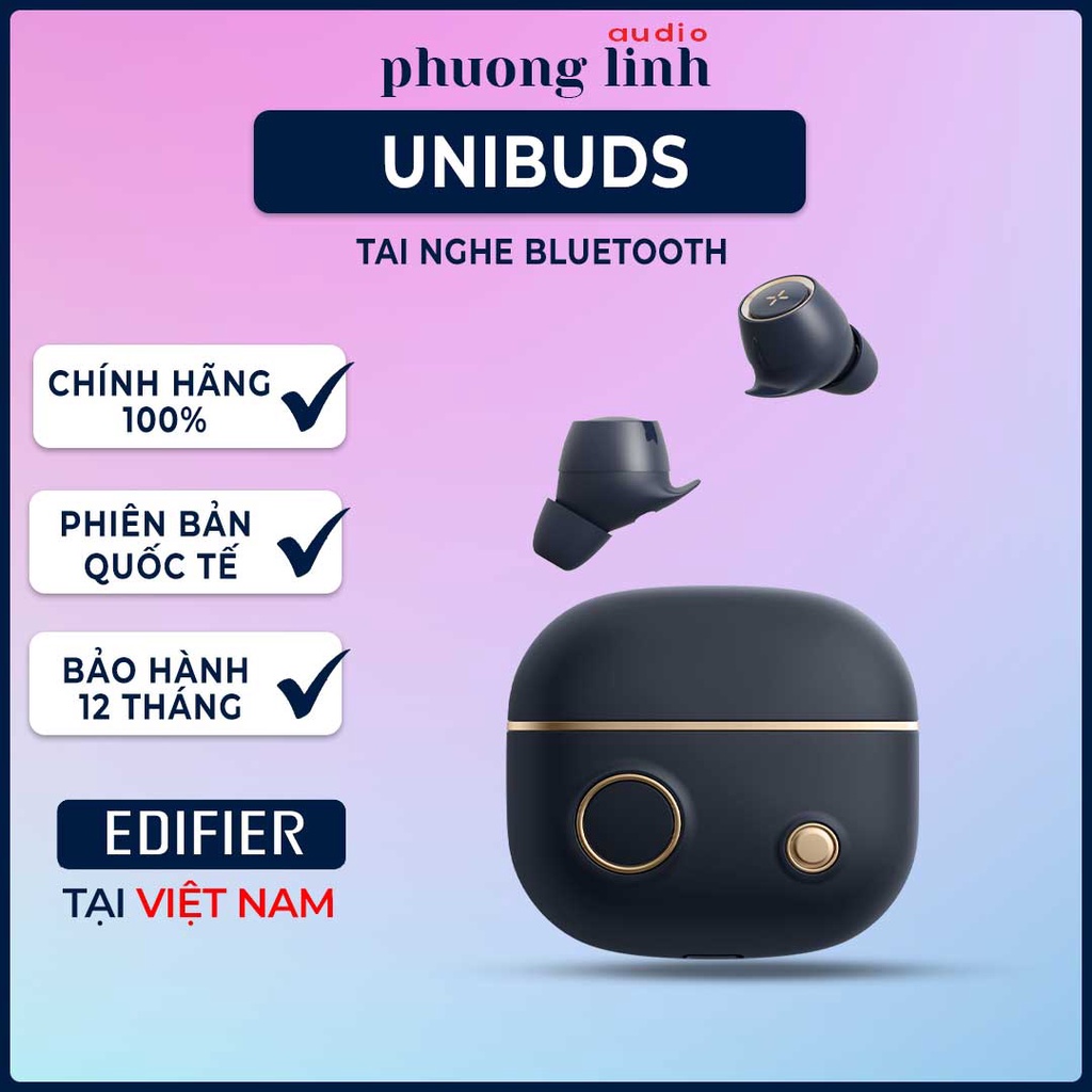 EDIFIER UNIBUD Tai nghe bluetooth thiết kế cổ điển - Màn hình OLED - Thời lượng 32 giờ - Bản quốc tế - Bảo hành 12 tháng