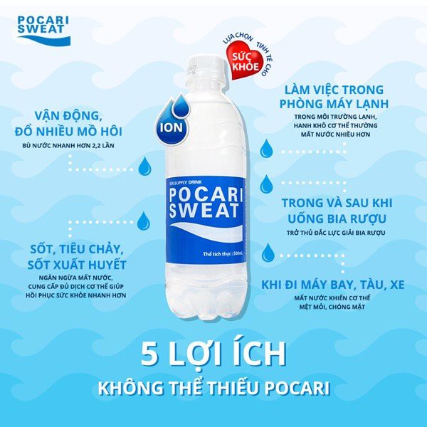Nước uống bổ sung ion Pocari Sweat 350ml - 500ml - 900ml