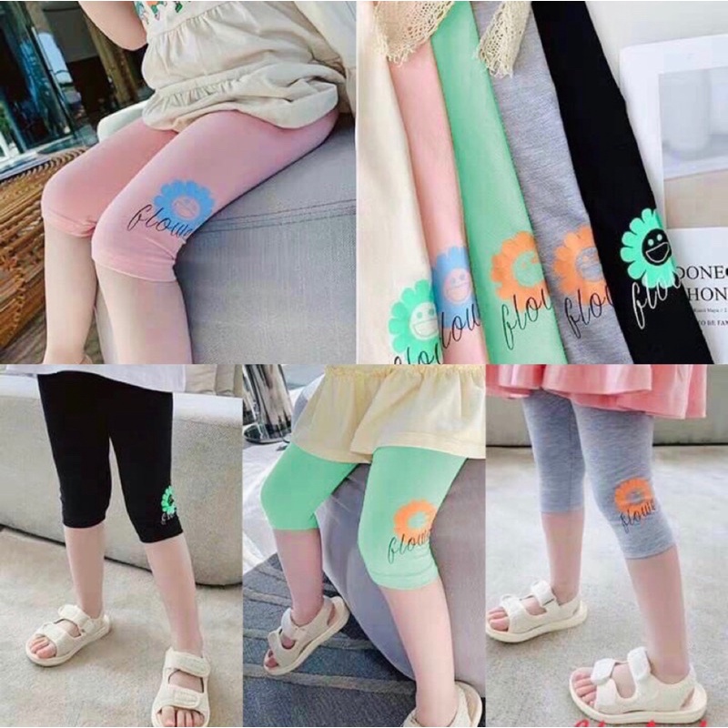 (Size 9-45Kg)Quần leggin đùi bé gái mặc tiện lợi mùa hè
