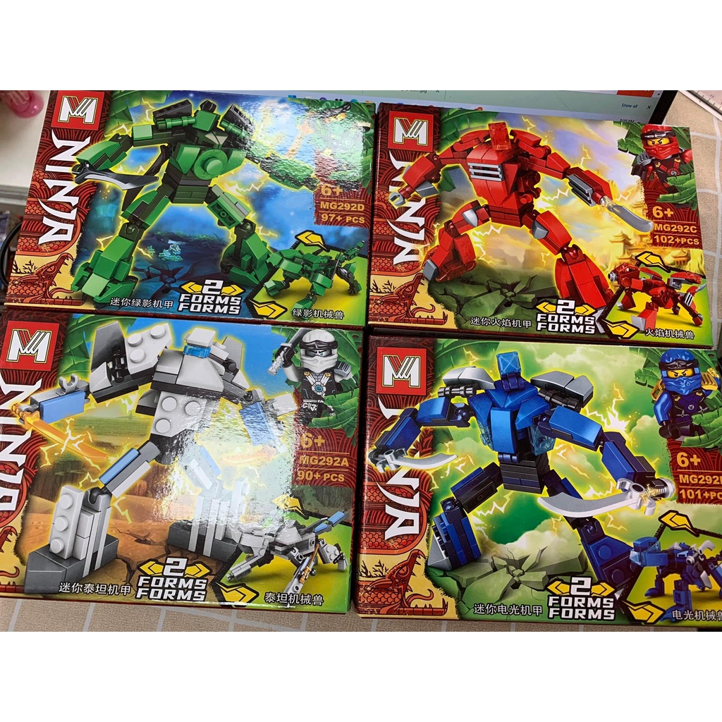 Đồ chơi xếp hình Lego MG 292 NINJAGO SEASON 13 : Người máy ROBOT MECH của các chiến binh NINJAGO biến hình