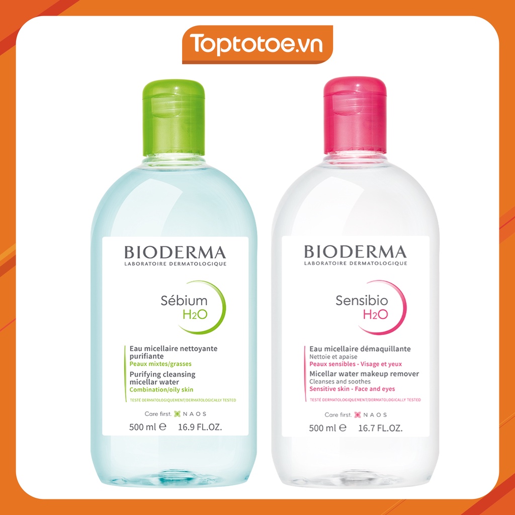 Nước Tẩy Trang Bioderma Sensibio/Sebium Pháp 500ml