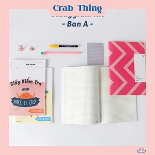 Crabit Studygram Kit - Combo Giấy rà soát, Vở , Bút lông, Giấy note [GIÁ TẬN XƯỞNG]