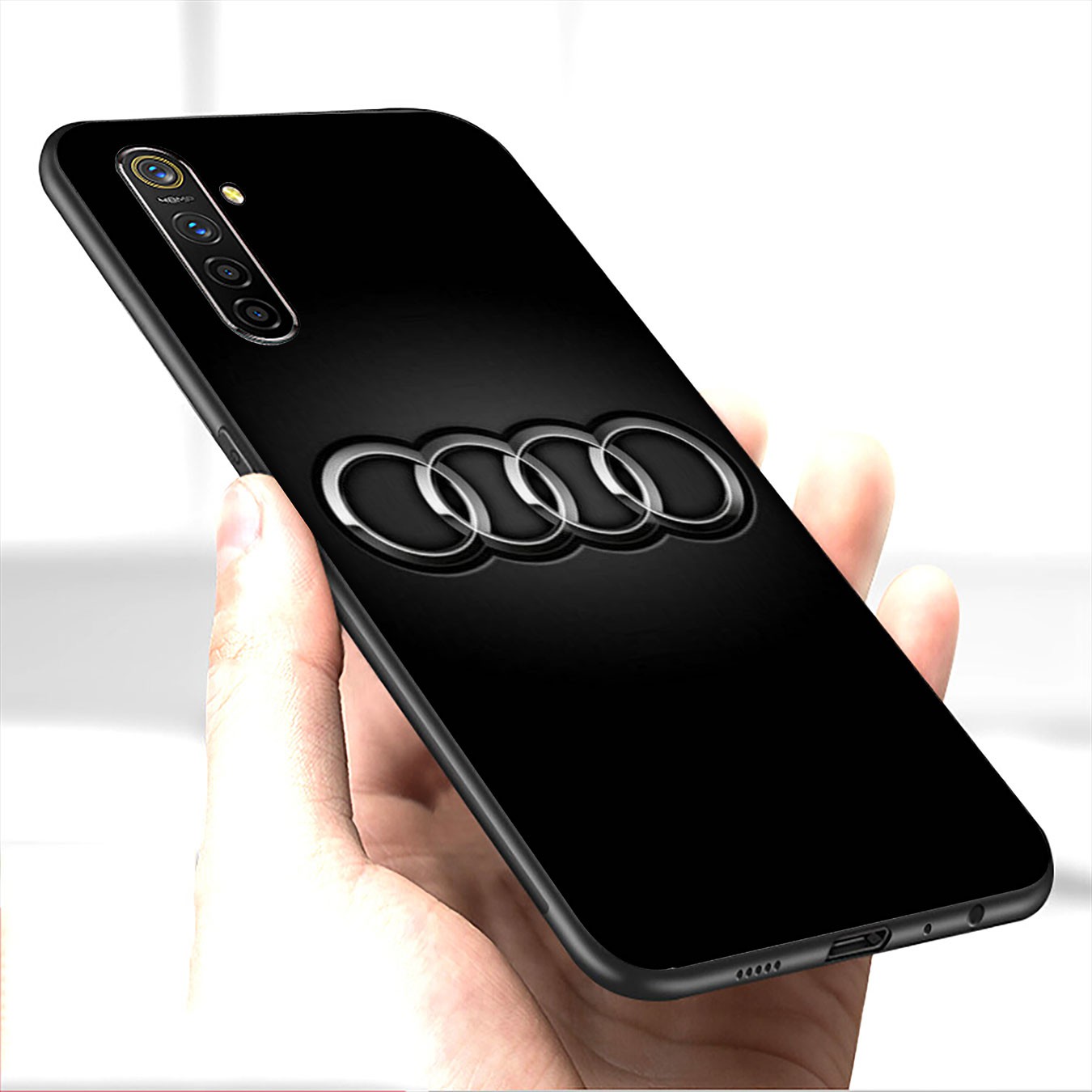 Ốp điện thoại silicon mềm họa tiết Audi Logo cho Samsung Galaxy A9 A8 A7 A6 Plus J8 2018 + A21S A70 M20 A6 + A8 + 6Plus