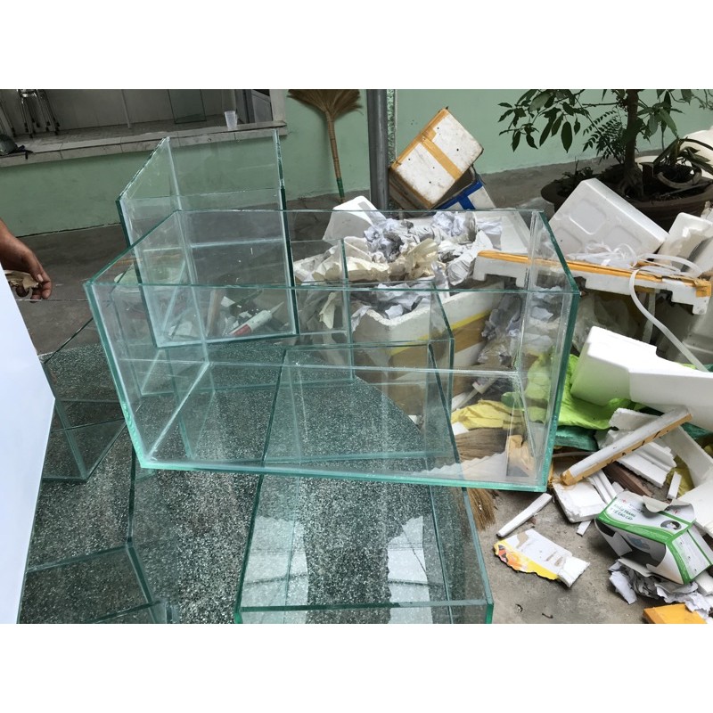 Bể cá 40x20x20 kính trắng 5mini để bàn đẹp . hợp phong thuỷ