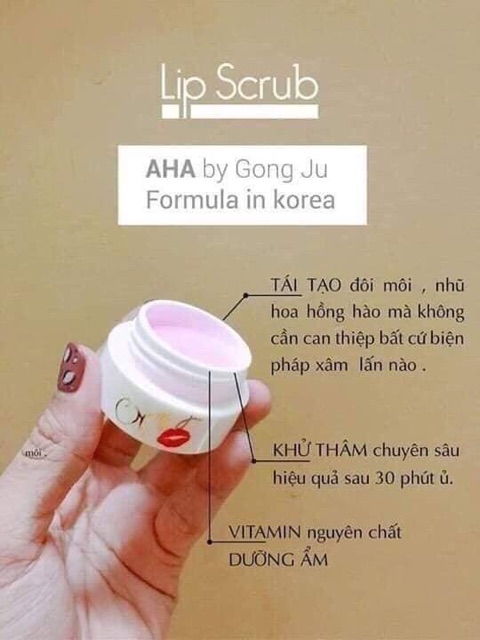 Kem Lip Scrub AHA - Làm hồng môi , nhũ hoa