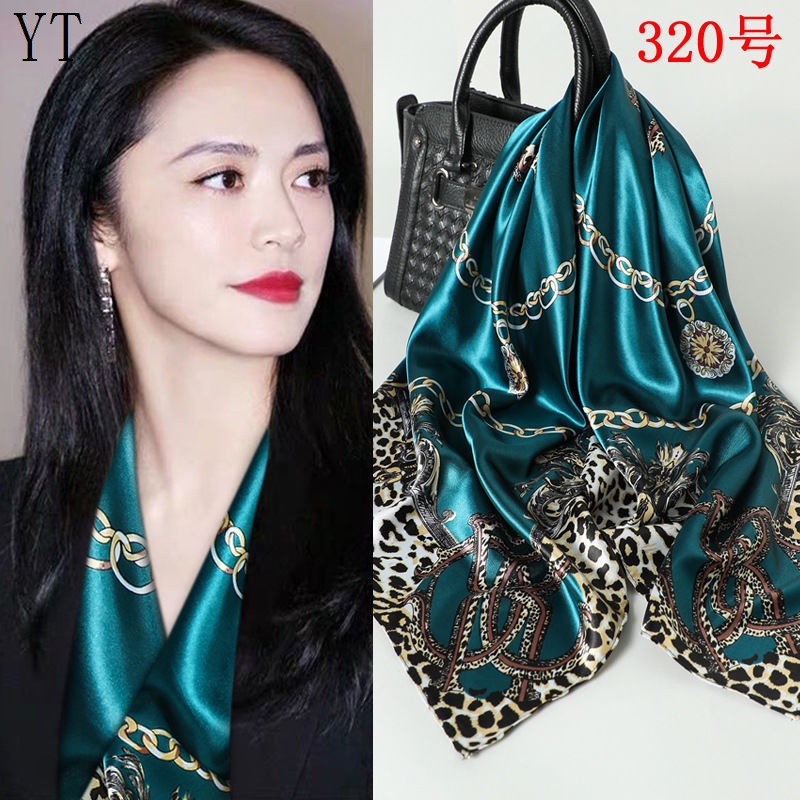 Set 9 Khăn Quàng Cổ Lụa Satin 0cm Thời Trang Xuân Thu Cho Nữ