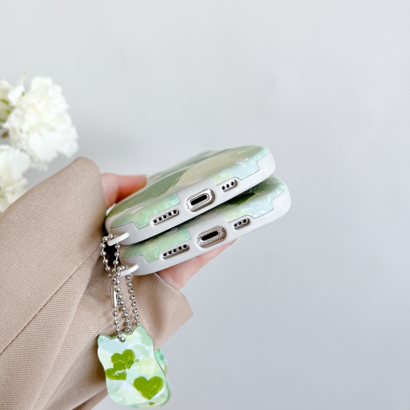 Ốp Điện Thoại TPU Mềm Giả Da Hình Tai Mèo 3D Cho iPhone 13 11 12 Pro Max 12Pro 13Pro X XS Max XR 7 8 Plus