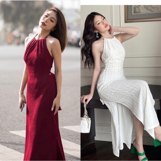 sẵn 👗 ĐẦM CỔ YẾM XẺ TÀ ( ảnh thật trải )