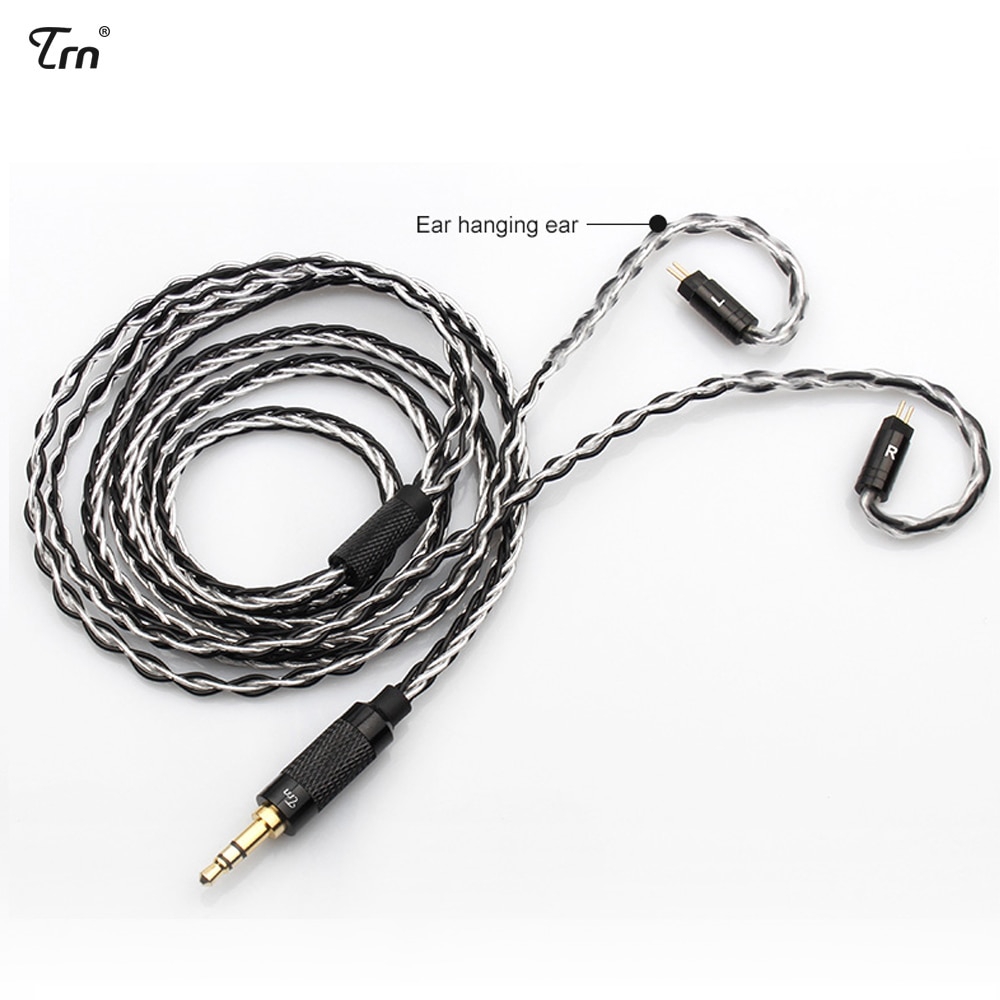 Dây cáp đồng 8 lõi mmcx / 2Pin kèm đầu nối cho V80 V20 KZ zs10 z10