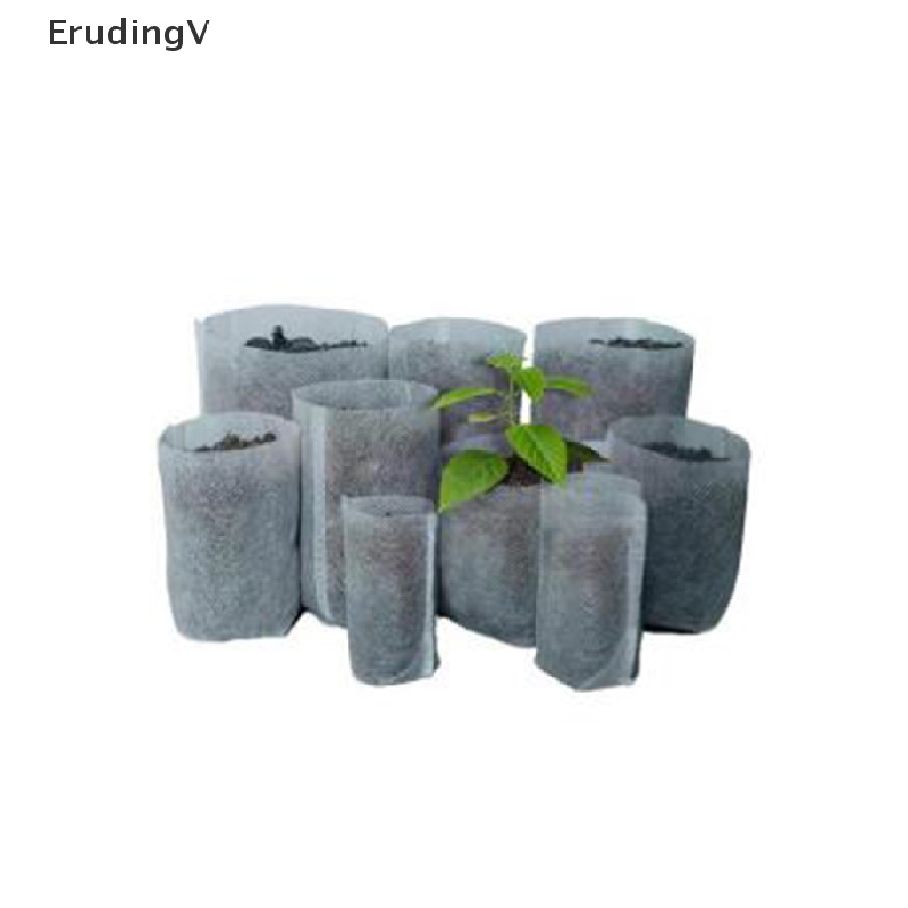 Set 100 Túi Trồng Cây Bằng Vải Không Dệt Phân Hủy Sinh Học Nhiều Kích Cỡ