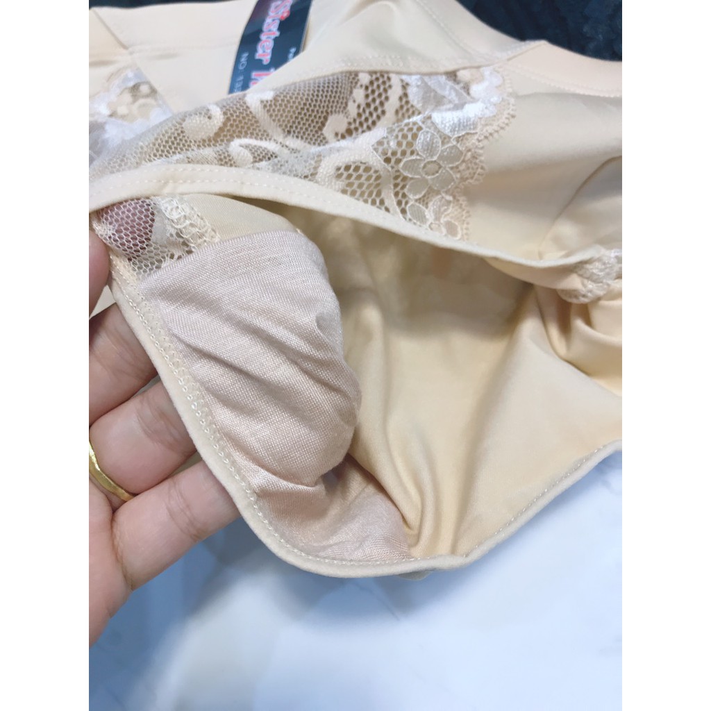 Quần lót nữ lưng cao ôm bụng thun lạnh pha ren hãng SISTERHOOD 1321 Thái Lan mặc siêu thích