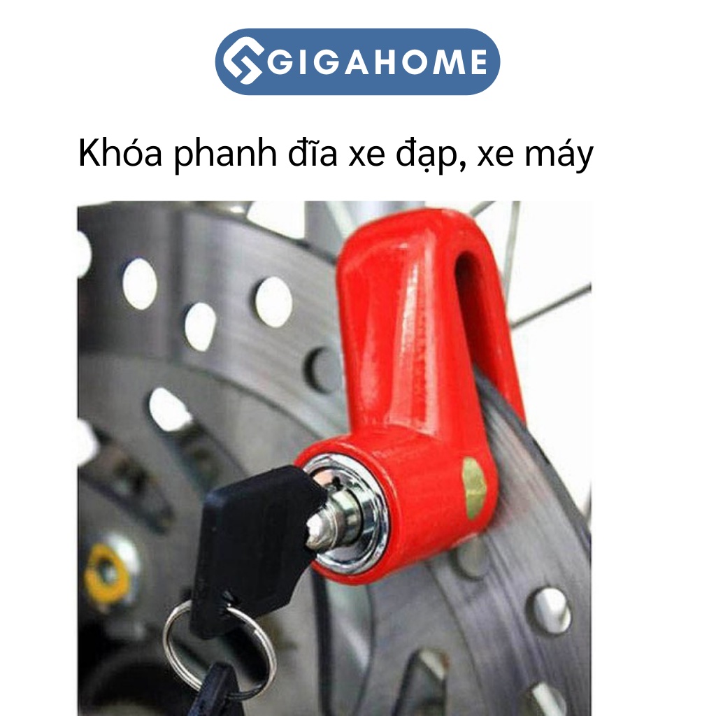 Ổ Khóa Đĩa, Phanh Xe Máy, Xe Đạp GIGAHOME Chống Trộm, Chịu Lực Cao 4686