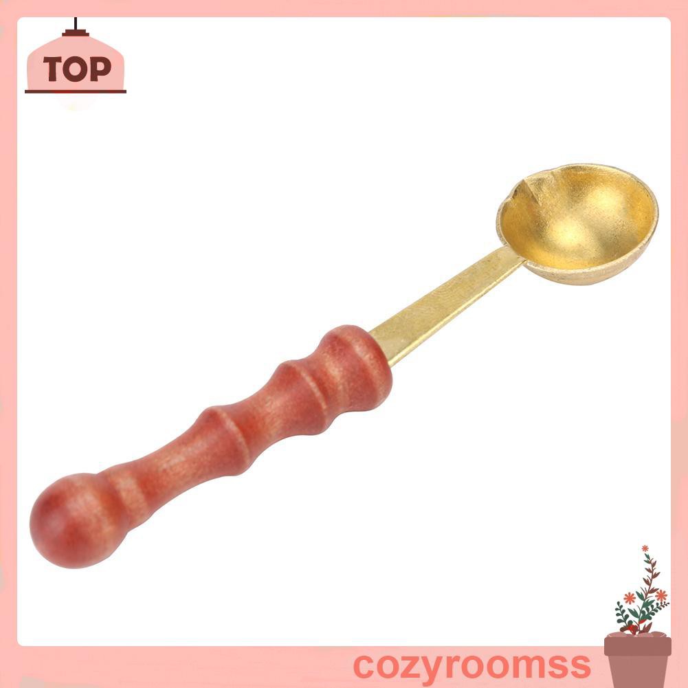 Muỗng chuôi gỗ cổ điển dùng để nấu chảy sáp làm con dấu cho sổ tay trang trí