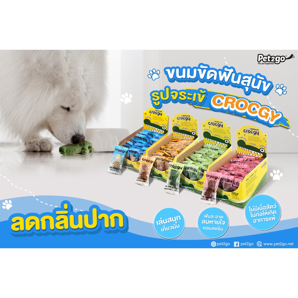 Crocgy Pet2go 🐶 FREE SHIP 🐶 Xương Gặm Cá Xấu Sạch Răng 18-63g