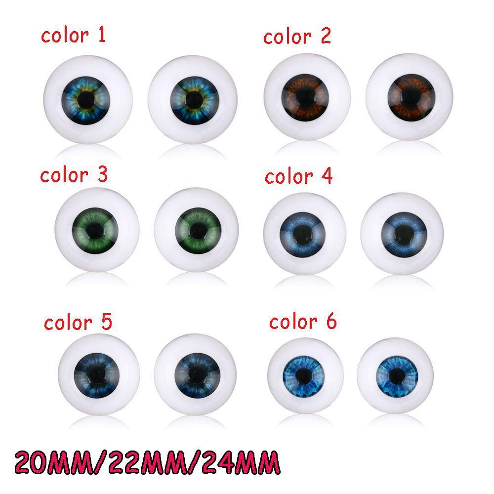 Bóng Mắt Đồ Chơi 20mm 22mm 24mm Màu Xanh Dương / Nâu / Đen Vui Nhộn Dành Cho Bé