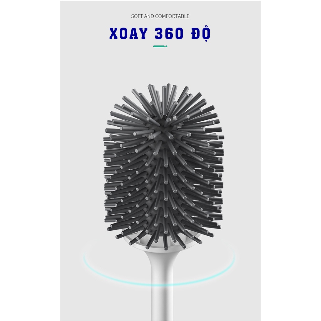 Bàn Chải Cọ Bồn Cầu Silicon, Chà Nhà Vệ Sinh – BLUE DEER