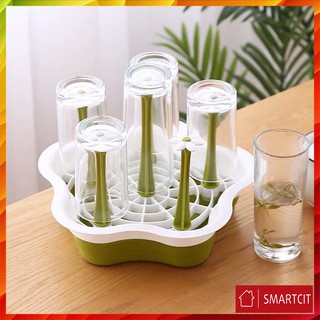 [ LOẠI DÀY] Khay úp cốc chén hình hoa 2 lớp T3A4