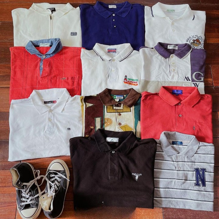Áo Polo Nam Form Rộng Nam Nữ, Áo Polo 2Hand Cổ Bẻ Vải Cá Sấu Cotton Phong Cách Trẻ Trung Chuẩn Form - Mẫu 2