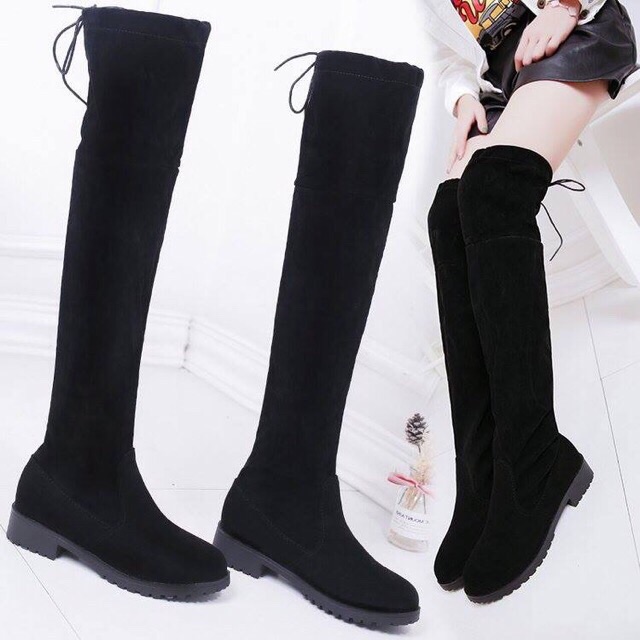 [ kèm video] Bốt đùi thời trang nữ đế bệt | BigBuy360 - bigbuy360.vn