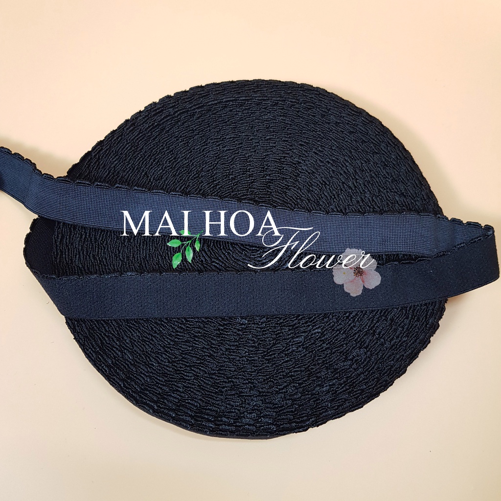 Dây thun quần size 2.5cm chất nhung đen co giãn tốt Maihoaflower