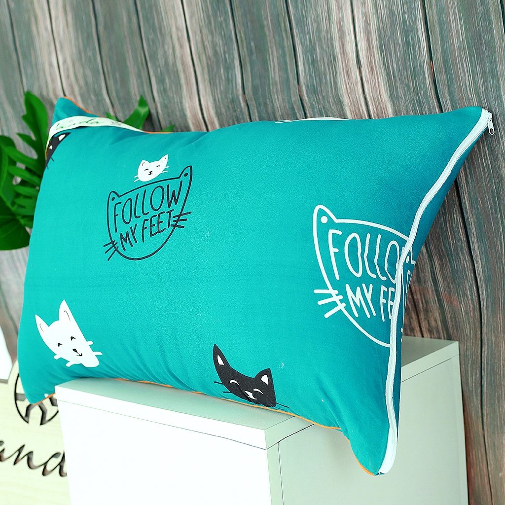Ruột gối đầu VANDA bông gòn cao cấp mẫu mèo xanh