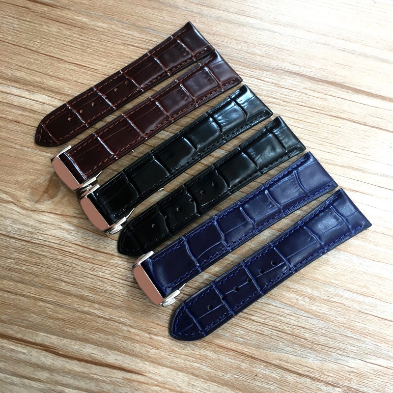 Dây Đeo Đồng Hồ Bằng Da Thật 20mm 22mm Cao Cấp Cho Omega Watch