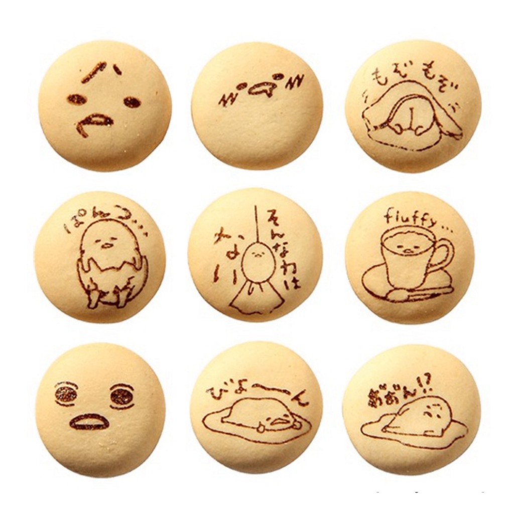 Bánh qui Gudetama Hokka Nhật 70g, hình nhân vật dễ thương, hương thơm lúa mì, tan chảy khi ăn