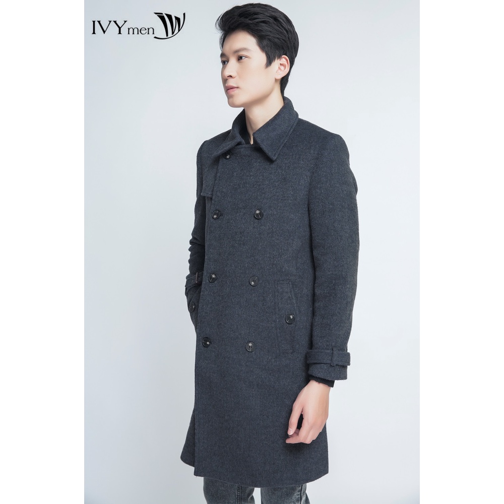 Áo khoác dạ nam dáng dài IVY moda MS 71E1760