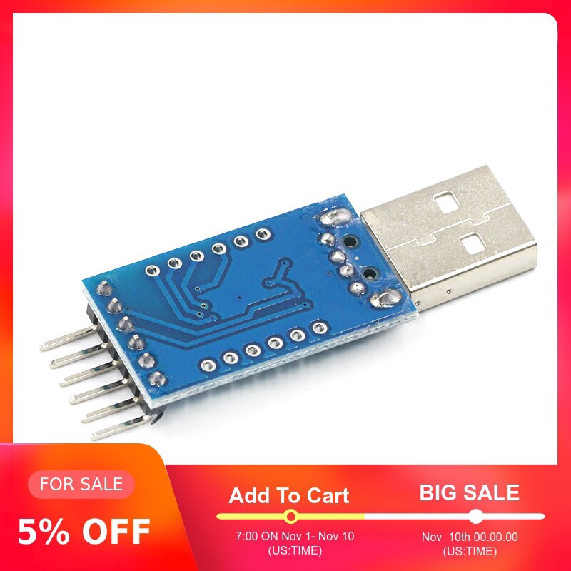 Mô Đun Chuyển Đổi Usb 2.0 Sang Ttl Uart 6pin Cp2104 Stc Prgmr Cp2102 Kèm Dây Cáp