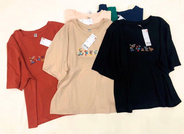 Áo thun xuất khẩu thêu Mickey