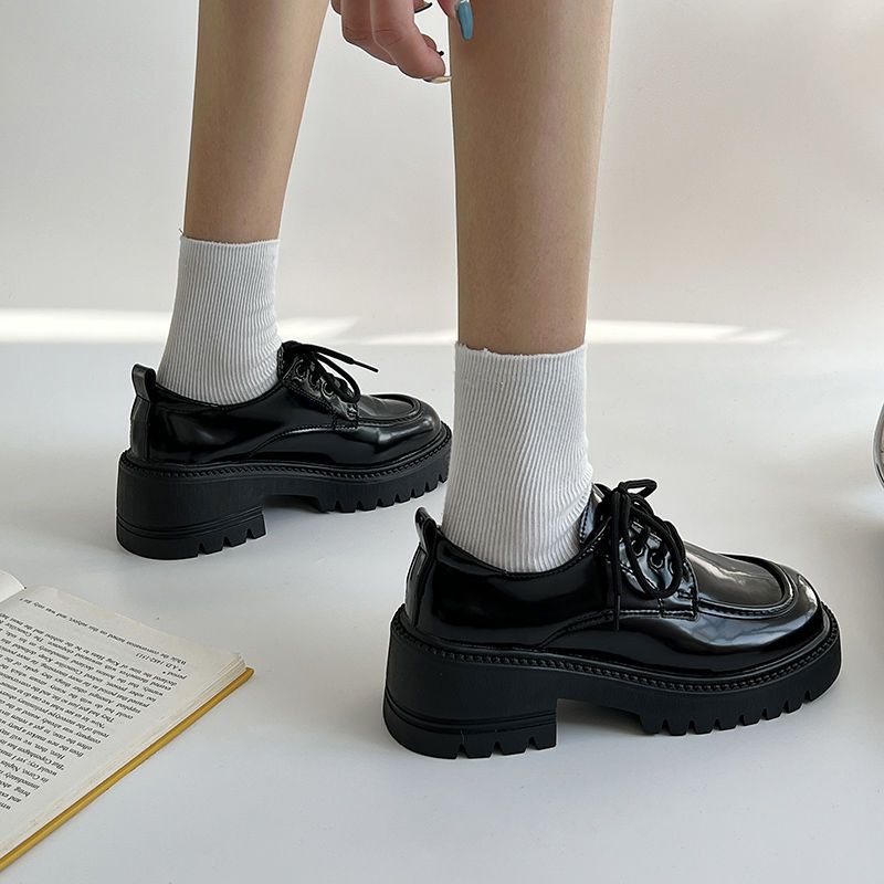 Giày Da Đế Mềm Dày Phong Cách Anh Quốc Thời Trang Xuân Thu FT2678