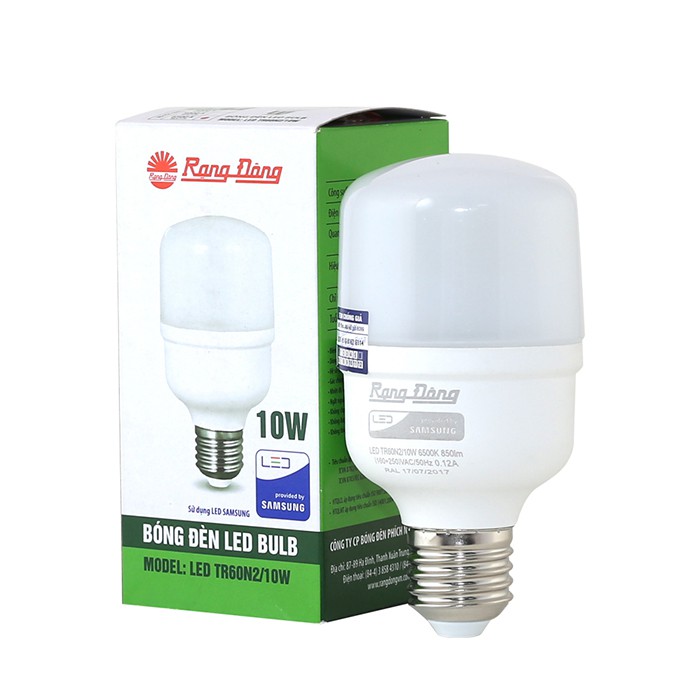 Đèn LED BULB TRỤ 10W Rạng Đông TR60N2/10W