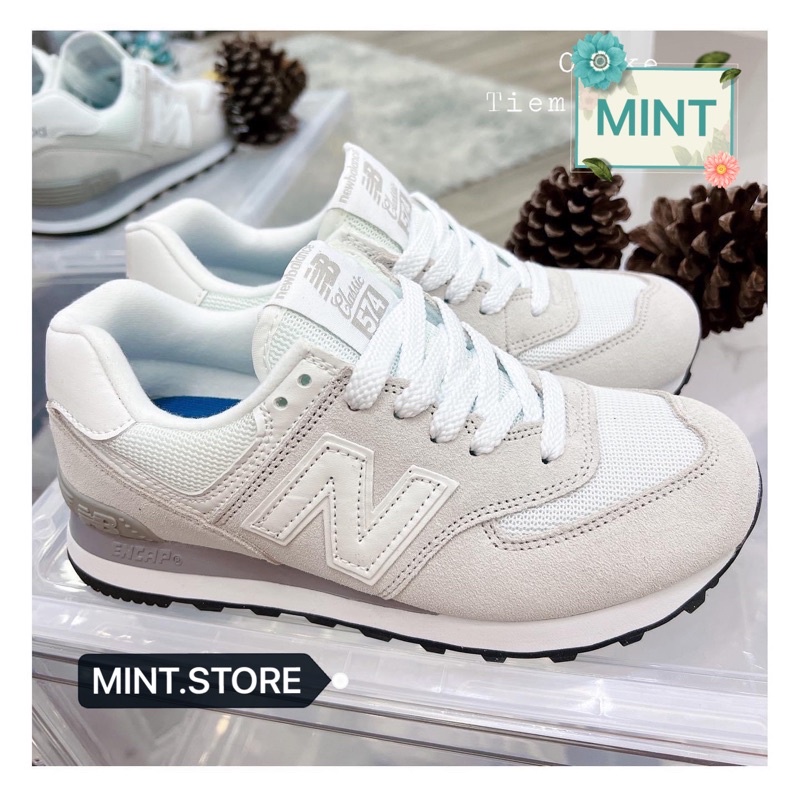 🌻MINTSTORE🌻Giày sneaker chữ N 574 xám kem