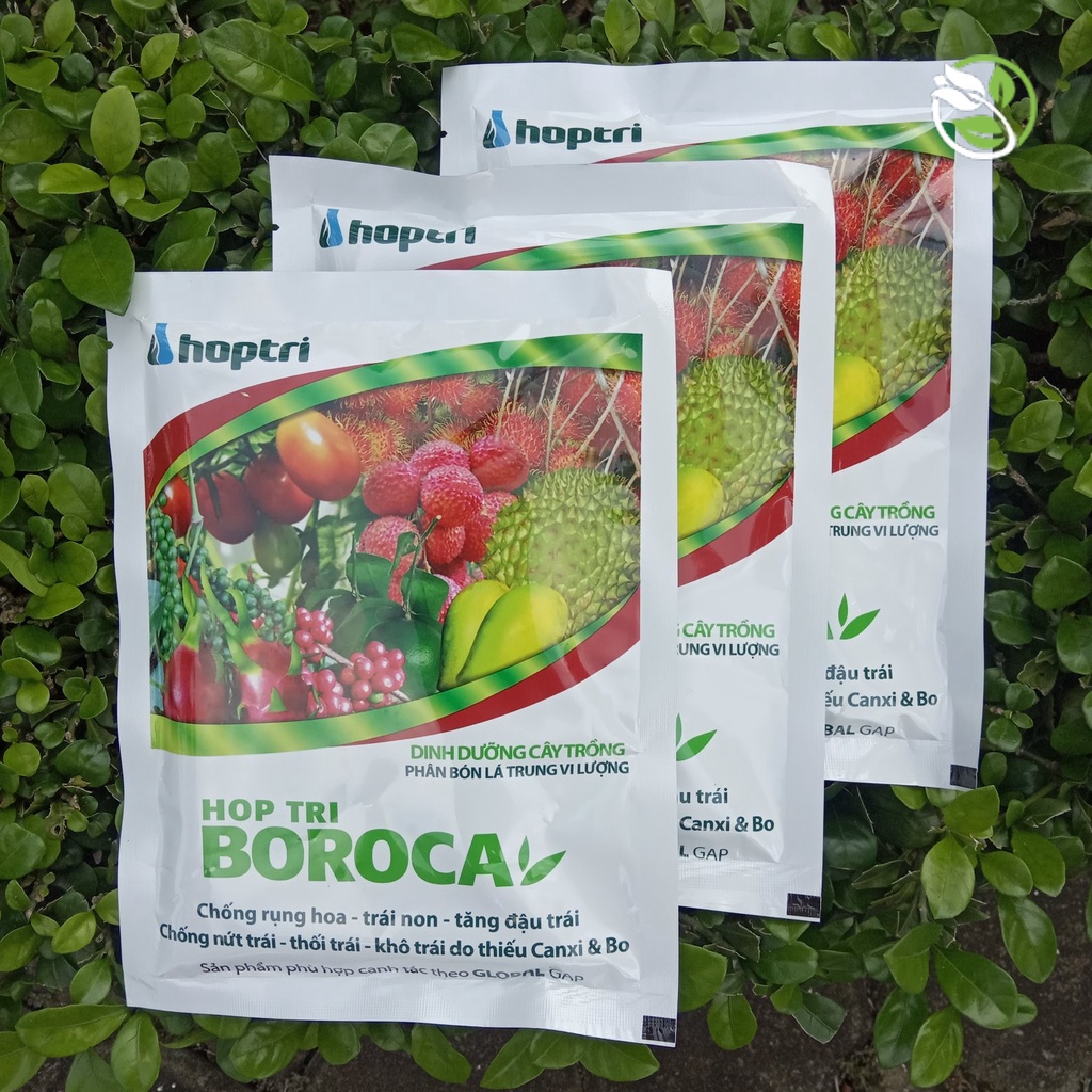 Phân Bón Lá Boroca Hợp Trí - Hộp 500g - Chống rụng hoa, trái non, tăng đậu trái, Bỏ sung Canxi Bo