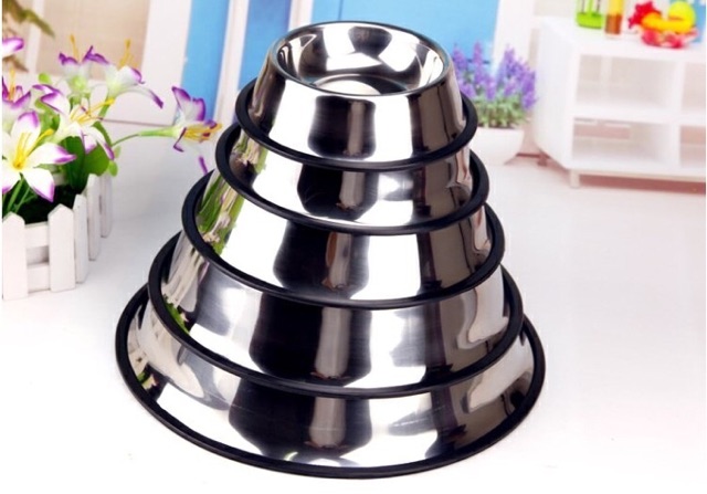 Bát Ăn Inox Đế Chống Trượt Cho Chó Mèo