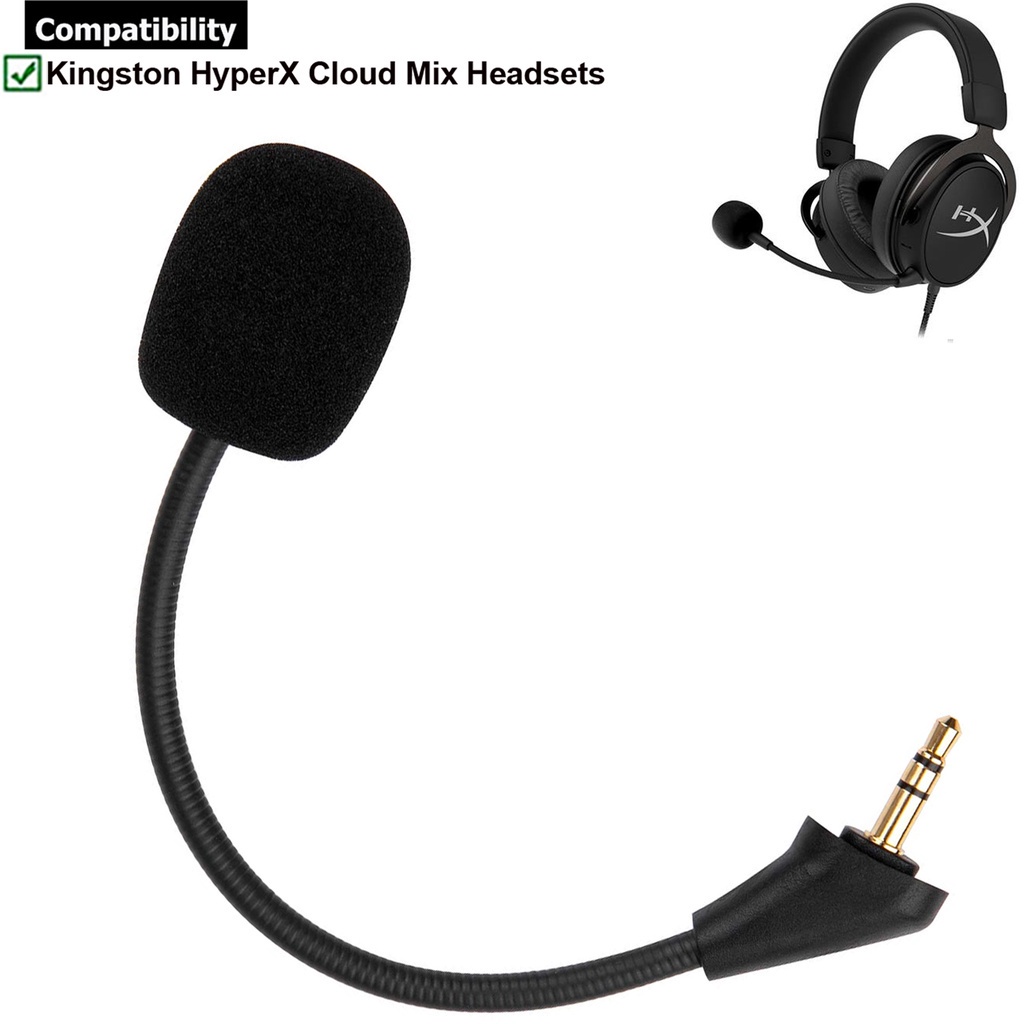 For Kingston HyperX Cloud Mix Gaming Headset Microphone Accessories Replacement Game Mic 3.5mm Microphone Boom