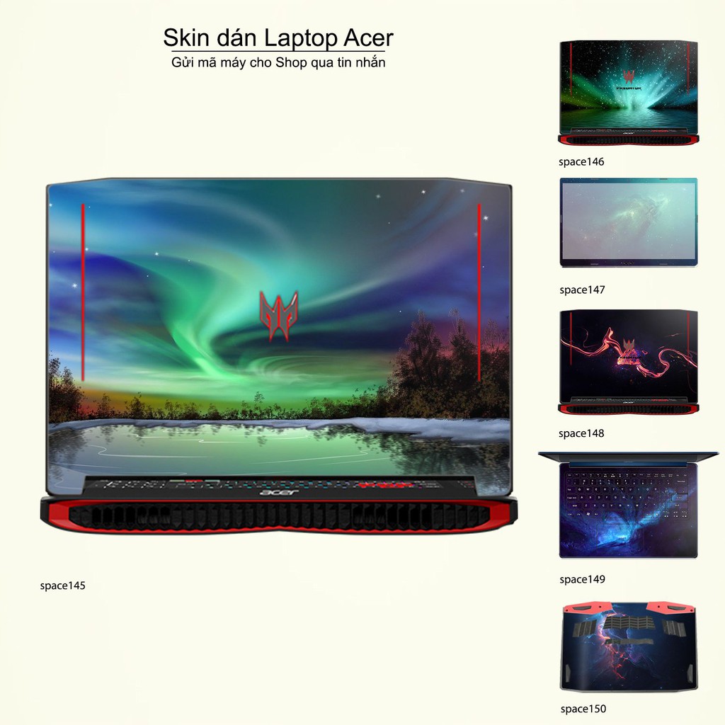 Skin dán Laptop Acer in hình không gian nhiều mẫu 25 (inbox mã máy cho Shop)