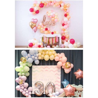 combo 100 vỏ bóng bay màu pastel