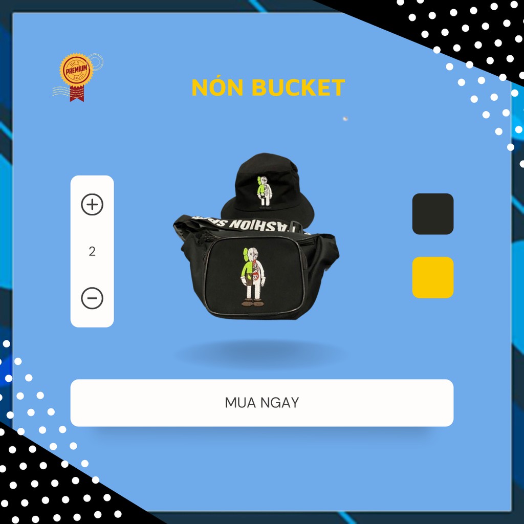 Nón Bucket Kaws 🔥 FREESHIP 🔥 Nón BK Đến Từ 3M Store