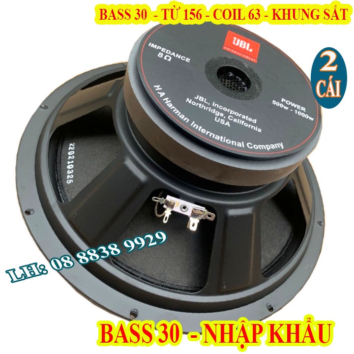 CẶP CỦ BASS 30 JB TỪ 156 COIL 63 CAO CẤP NHẬP KHẨU TIẾNG SÁNG - GIÁ 2 LOA