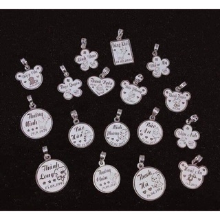 Mặt dây chuyền bạc khắc theo yêu cầu