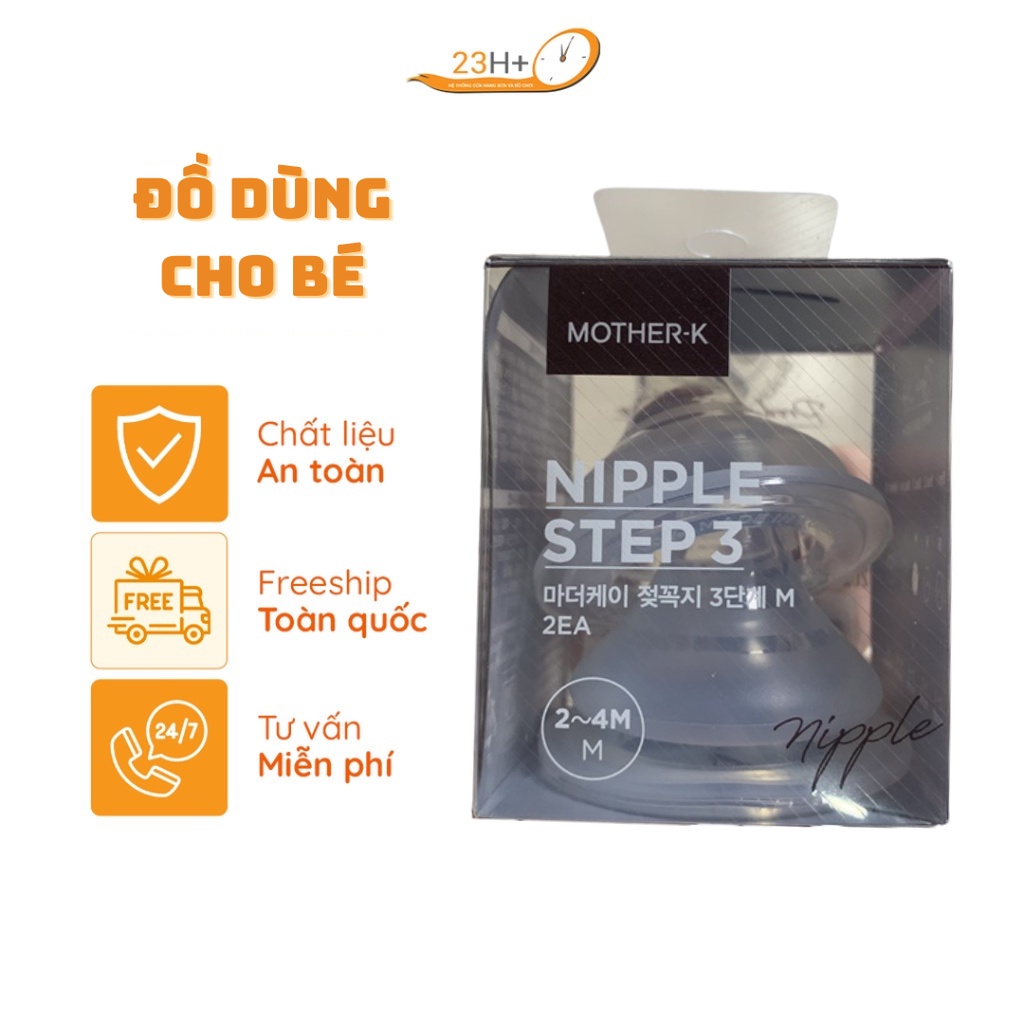 Núm Ti Silicone Mother K Hàn Quốc Size M(2-4 tháng)