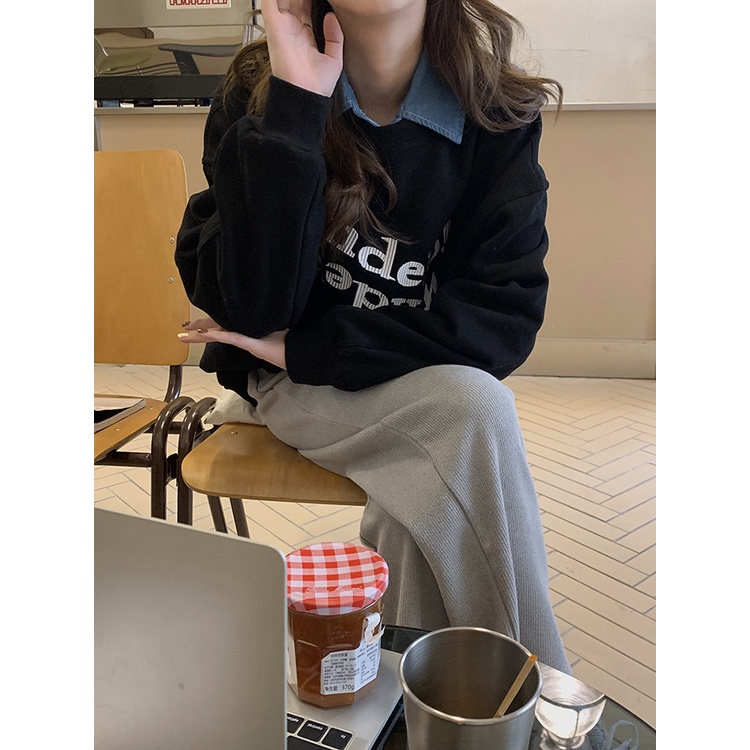 Áo Sweater nỉ nữ Hàn Quốc Áo Nỉ nữ Cao cấp Form rộng Ulzzang Thời trang In chữ Thu Đông | BigBuy360 - bigbuy360.vn