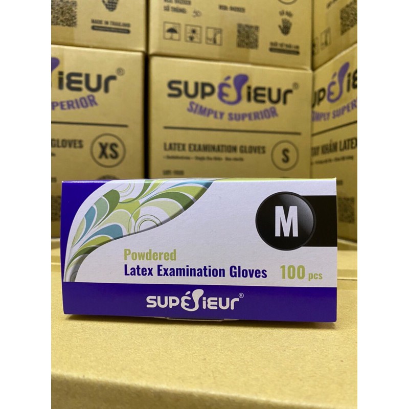 Găng tay y tế  có bột Thai XS, S, M (Hộp)